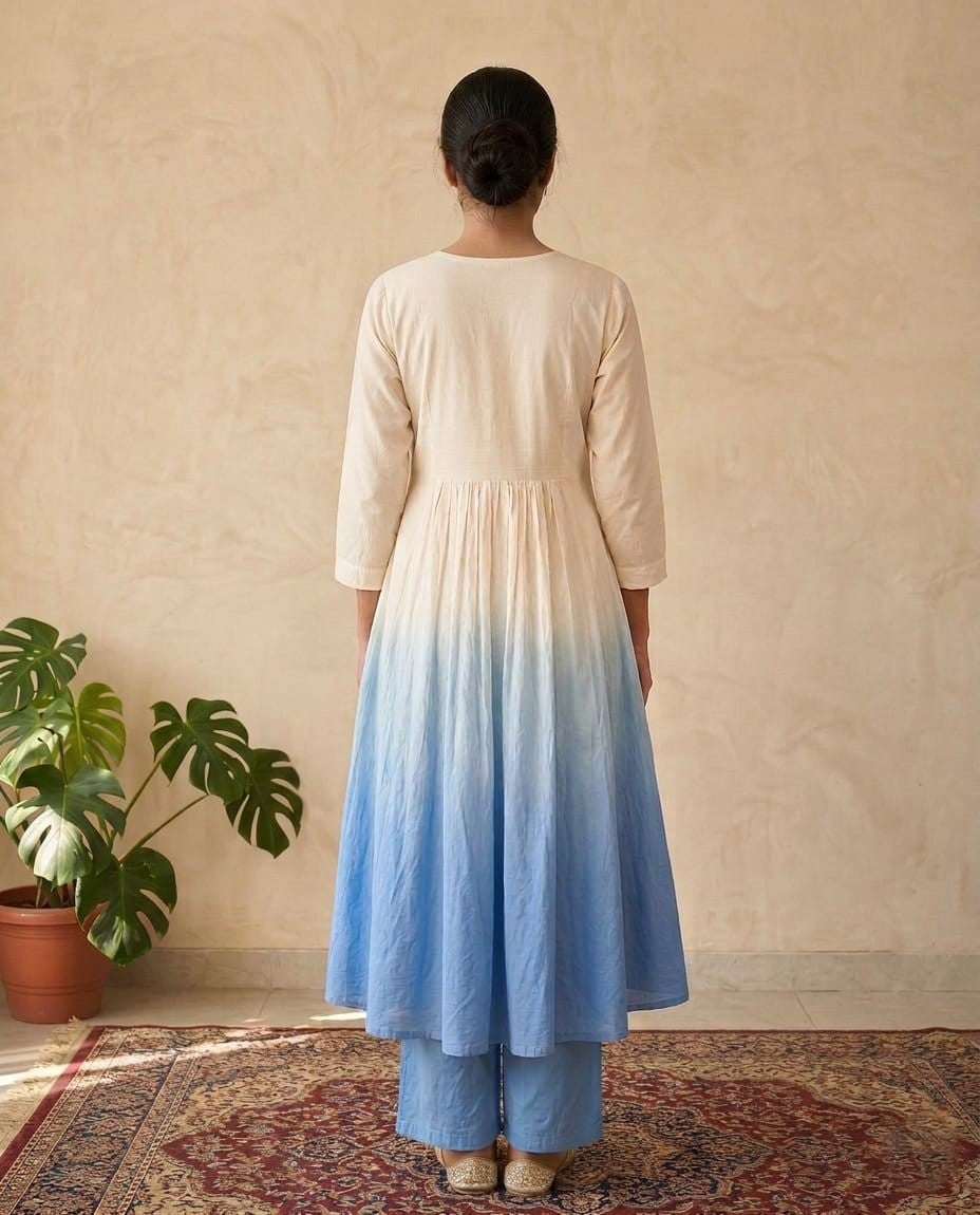 Ombre Blue Kurta Pant Set