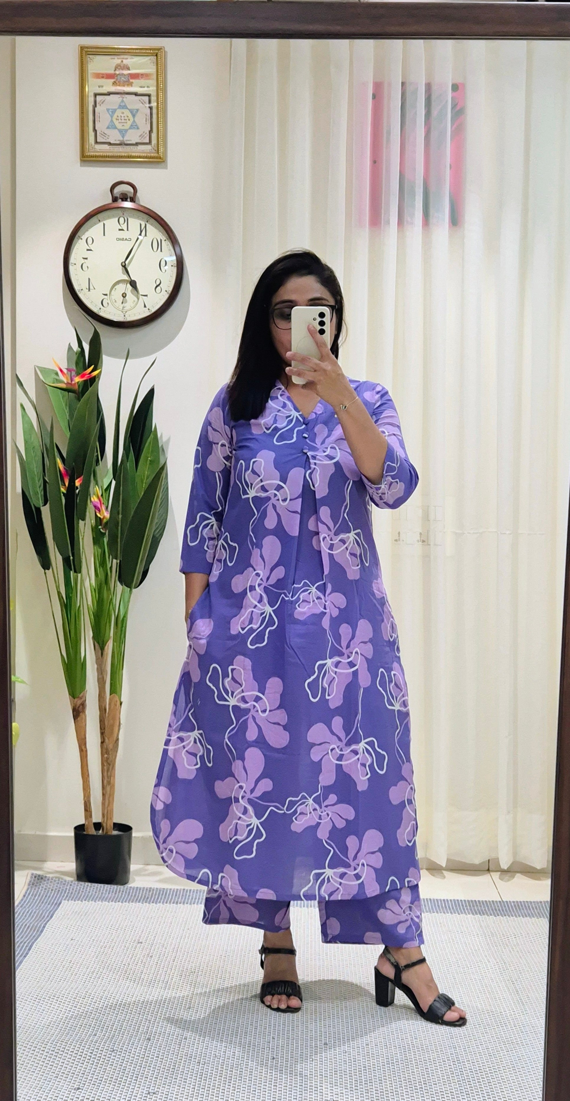 Riya Co-ord Set (Purple)