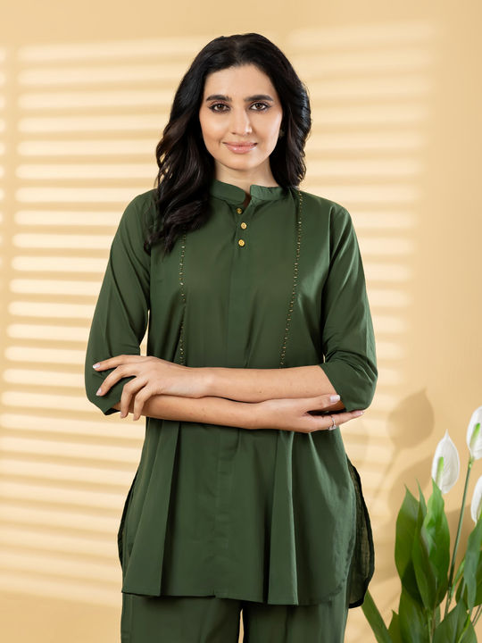Curved style Co-Ord Set (Green)