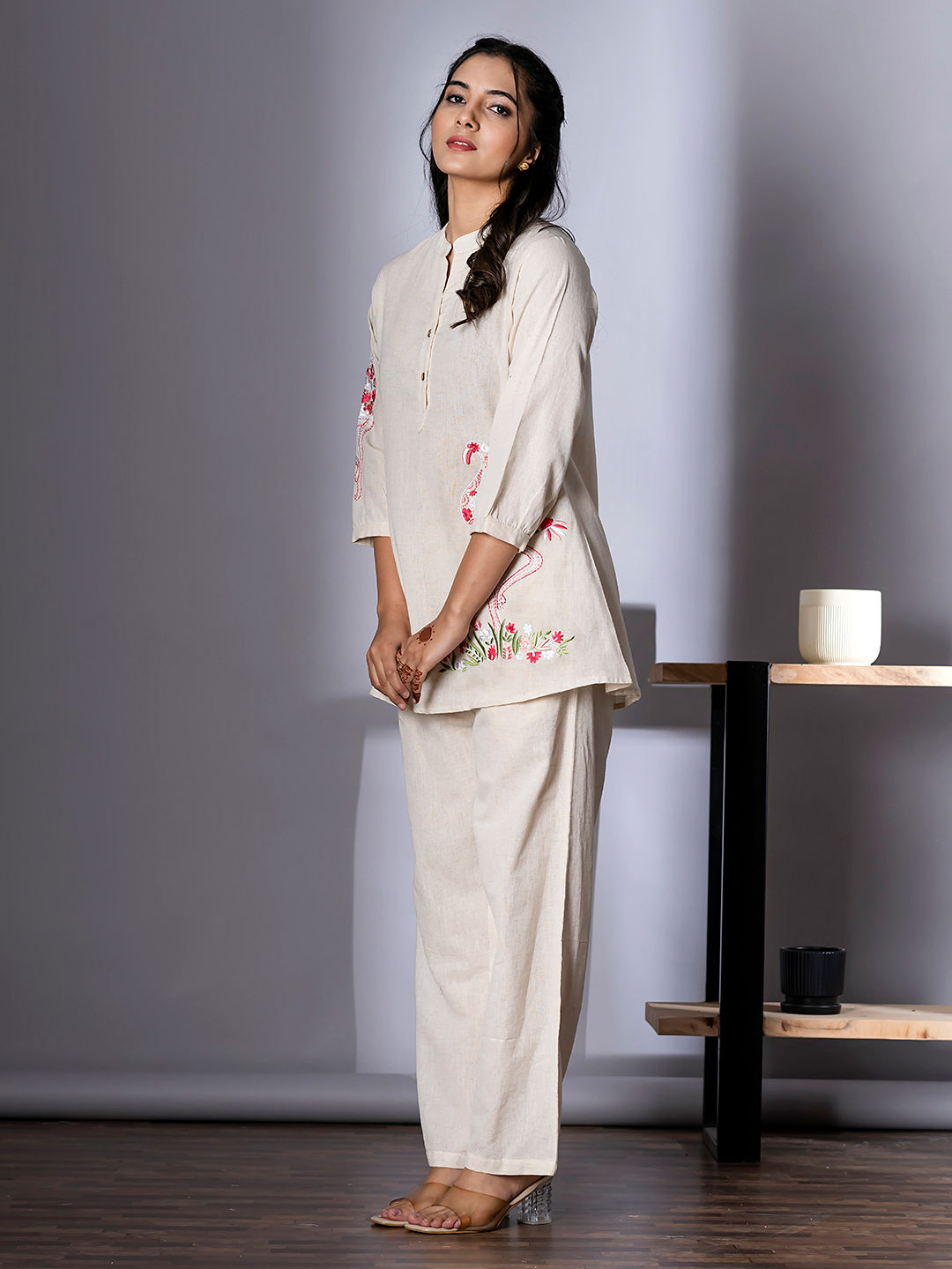 Curved style Co-Ord (White)