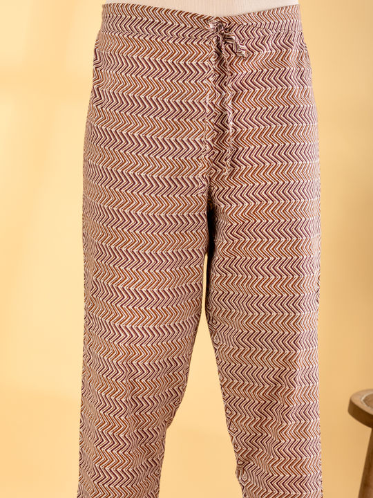 Straight style cotton maroon kurta with dupatta