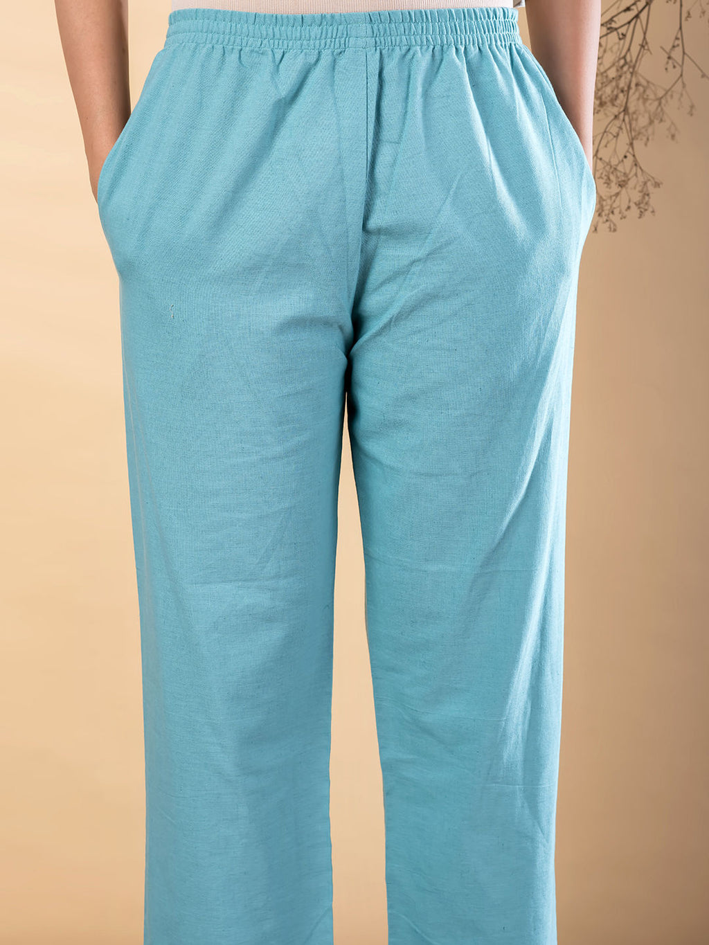 Straight style cotton Ligh blue co-ord set