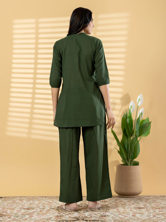 Curved style Co-Ord Set (Green)