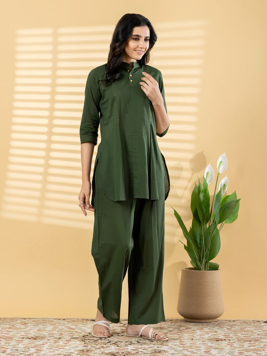 Curved style Co-Ord Set (Green)