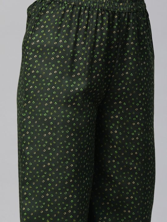 Straight style silk kurta and patiala with dupatta (Green)