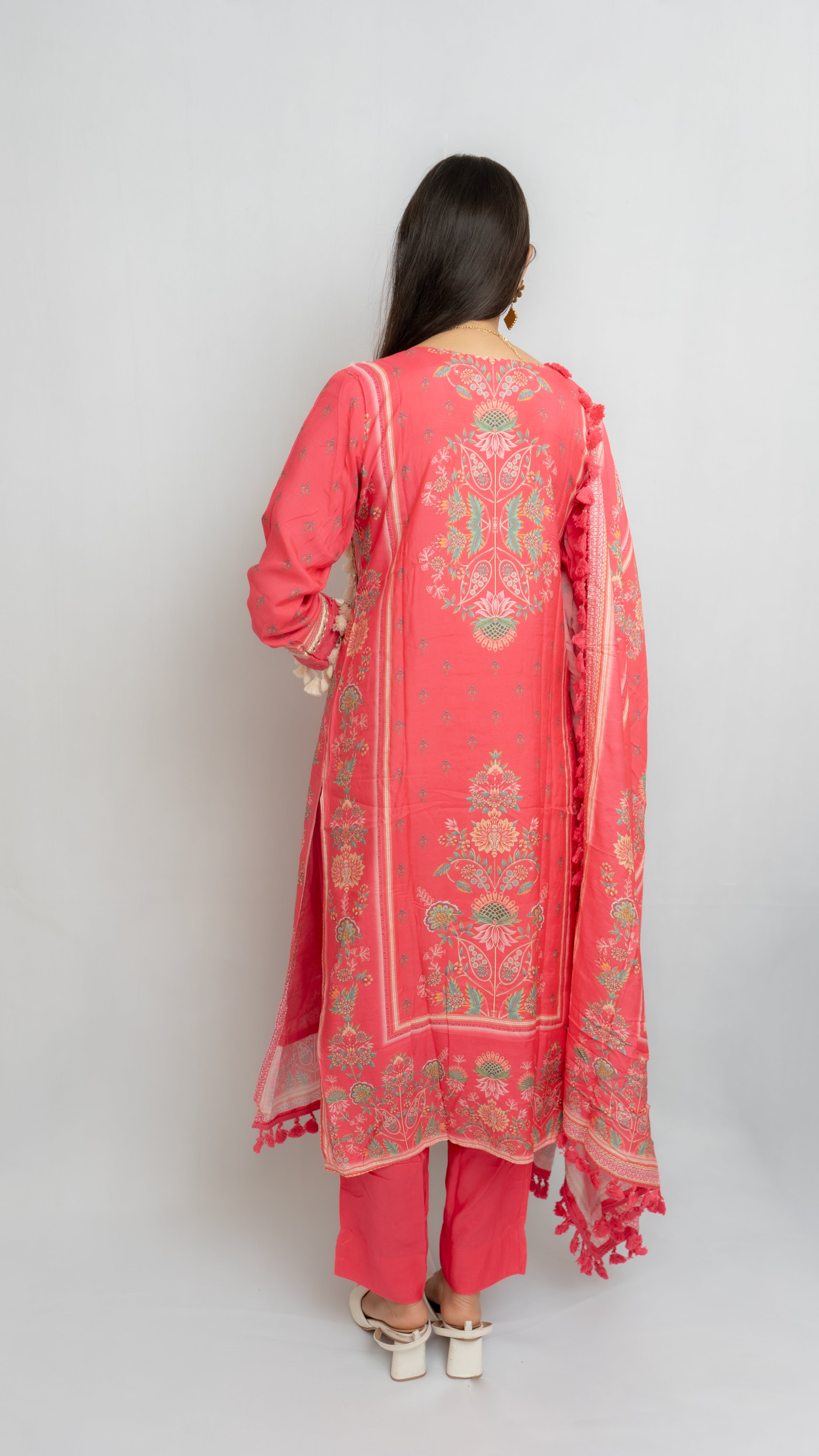 Ruhani Pink Pure Kodi Handwork Kurta Set Lavanya By Deepali