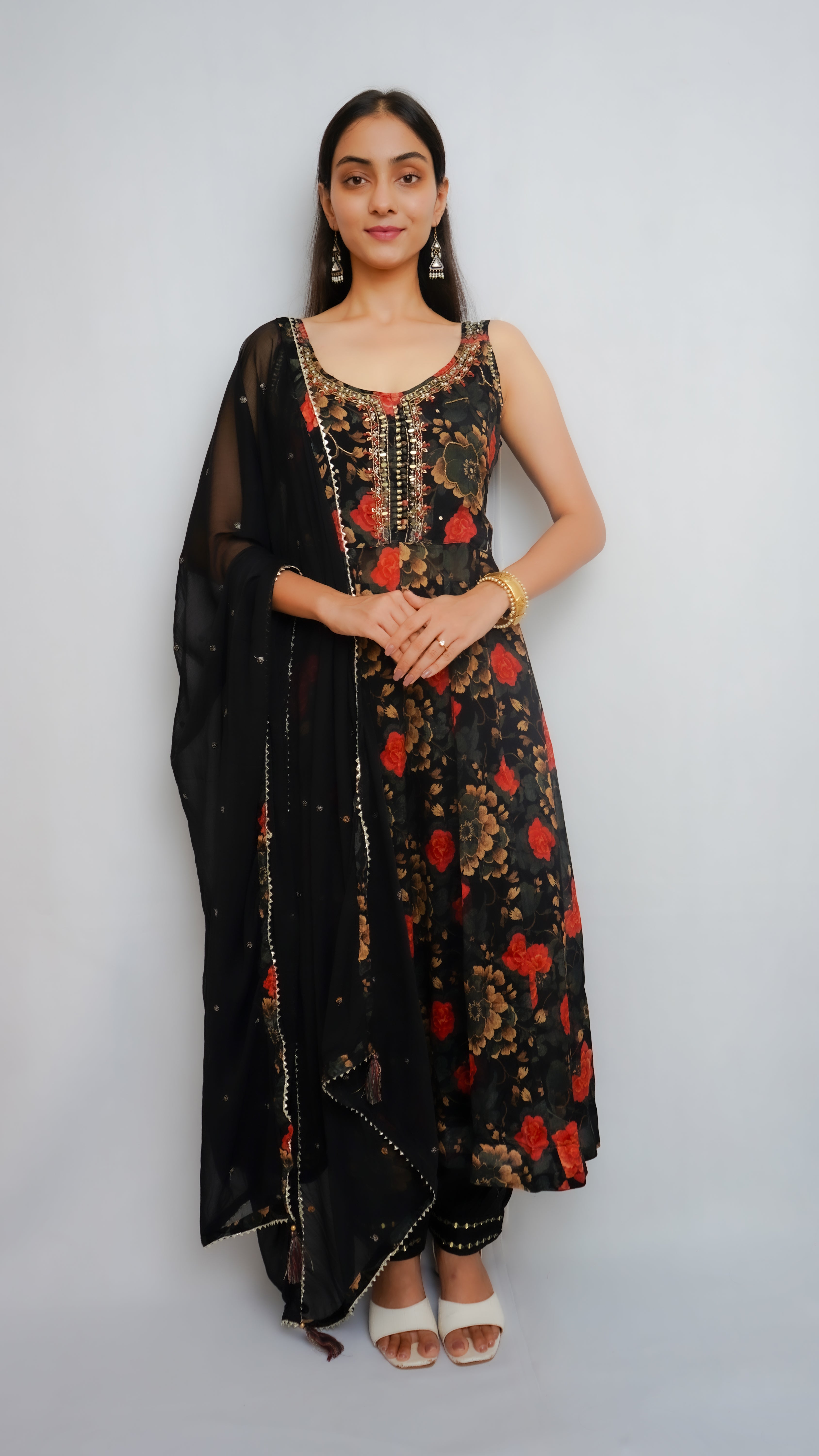Nisha Georgette Sleeveless Kurta Set (Mehar) Lavanya By Deepali