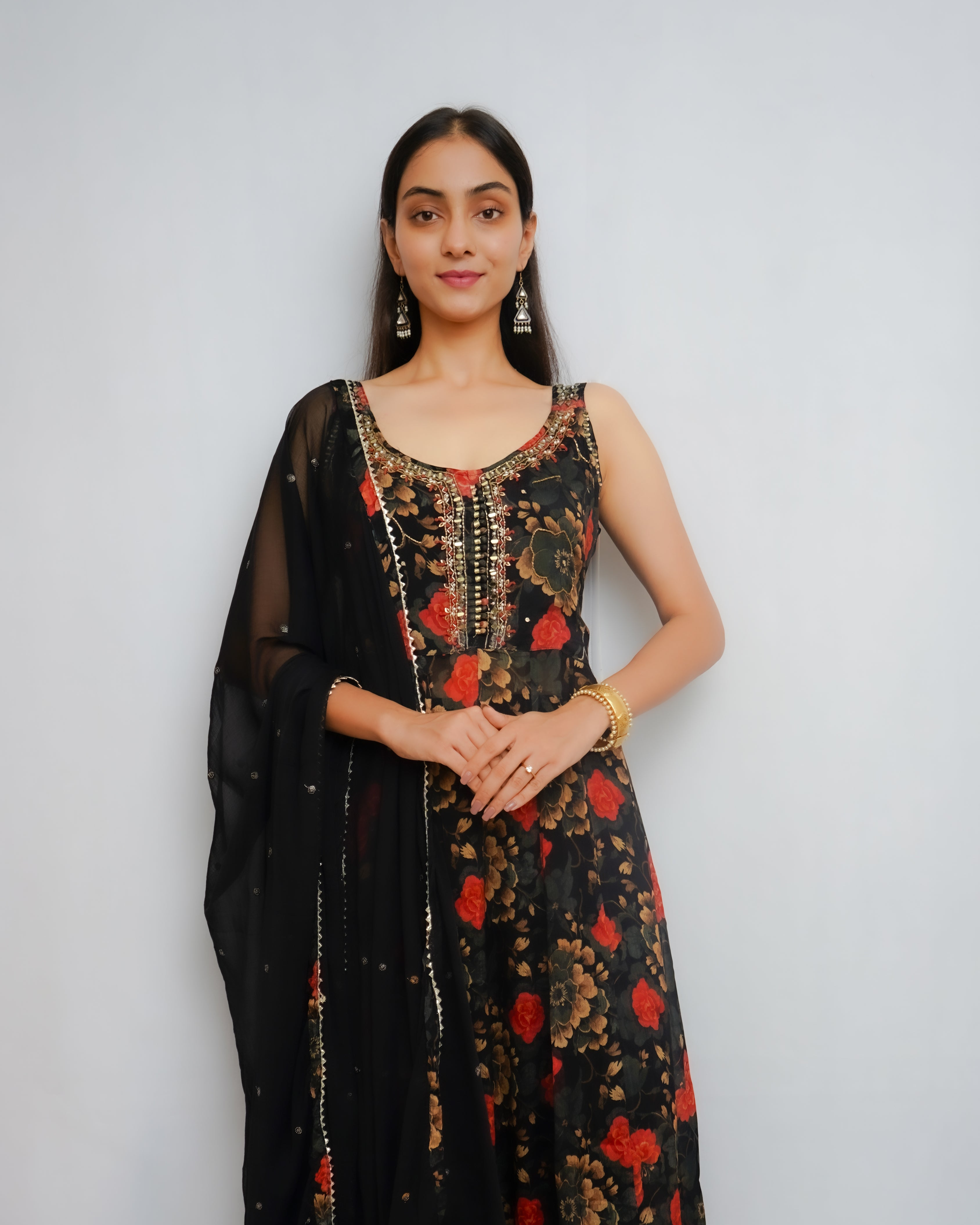 Noor Georgette Sleeveless Kurta Set (Mehar)