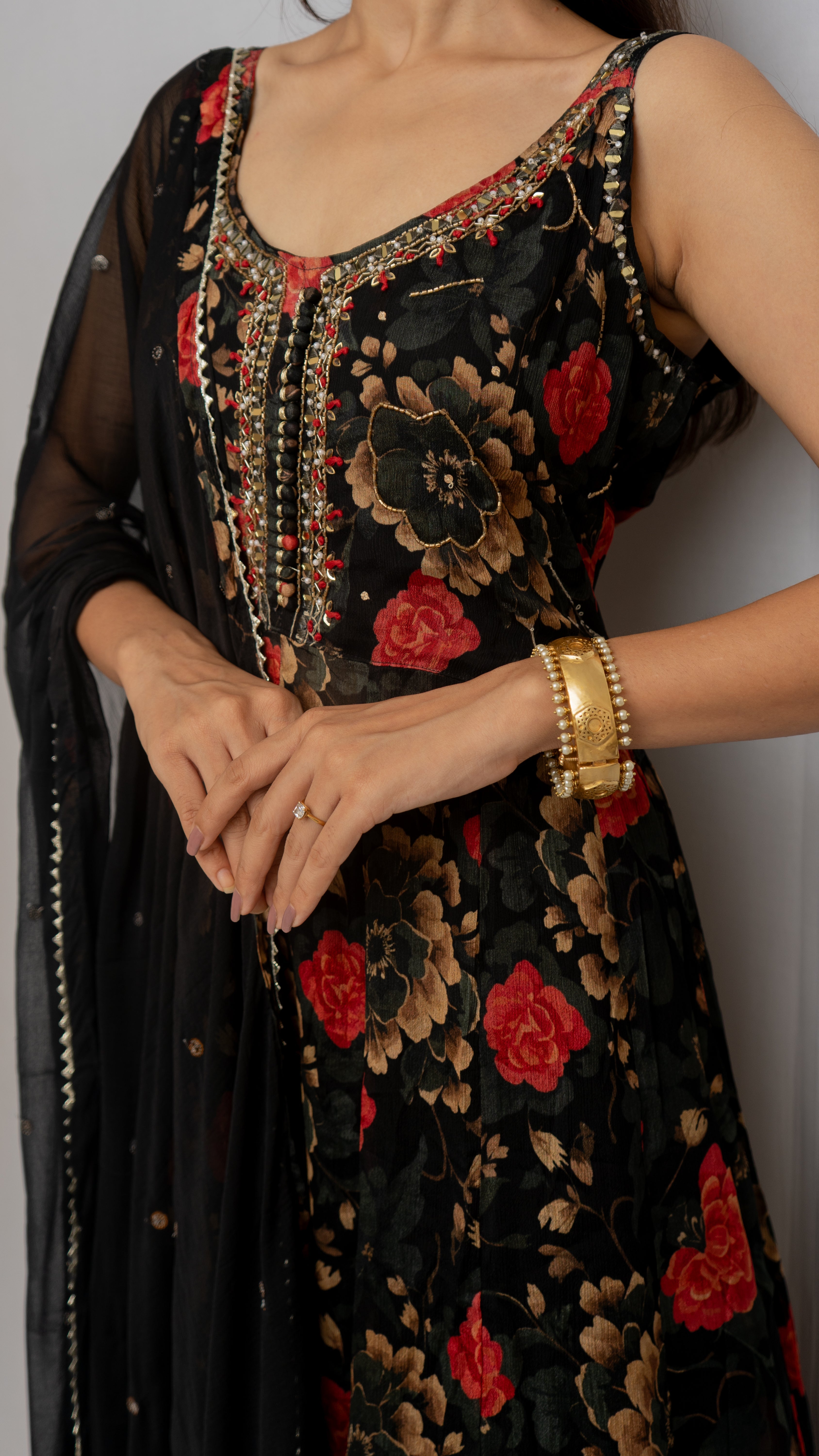 Nisha Georgette Sleeveless Kurta Set (Mehar) Lavanya By Deepali