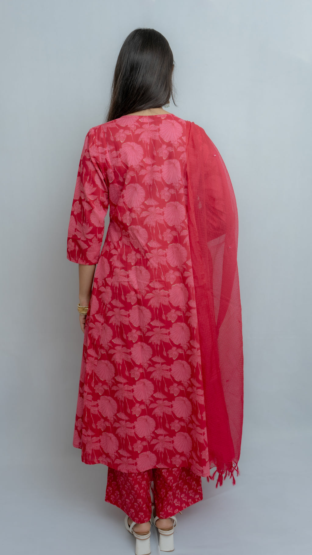 Riya A-Line Kurta set (Pink)