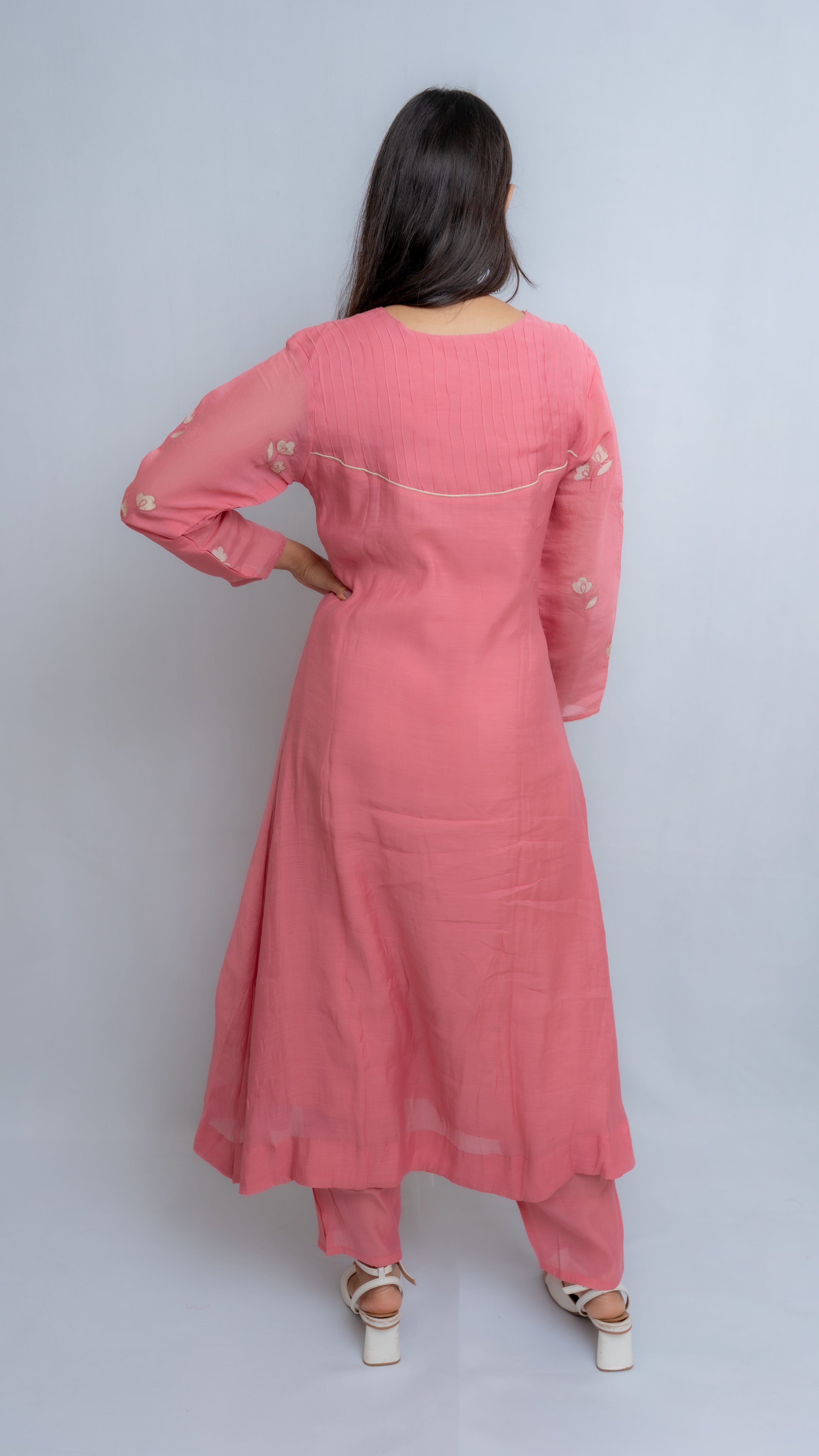 Sadagi Chanderi Patch Work Kurta Set Lavanya By Deepali