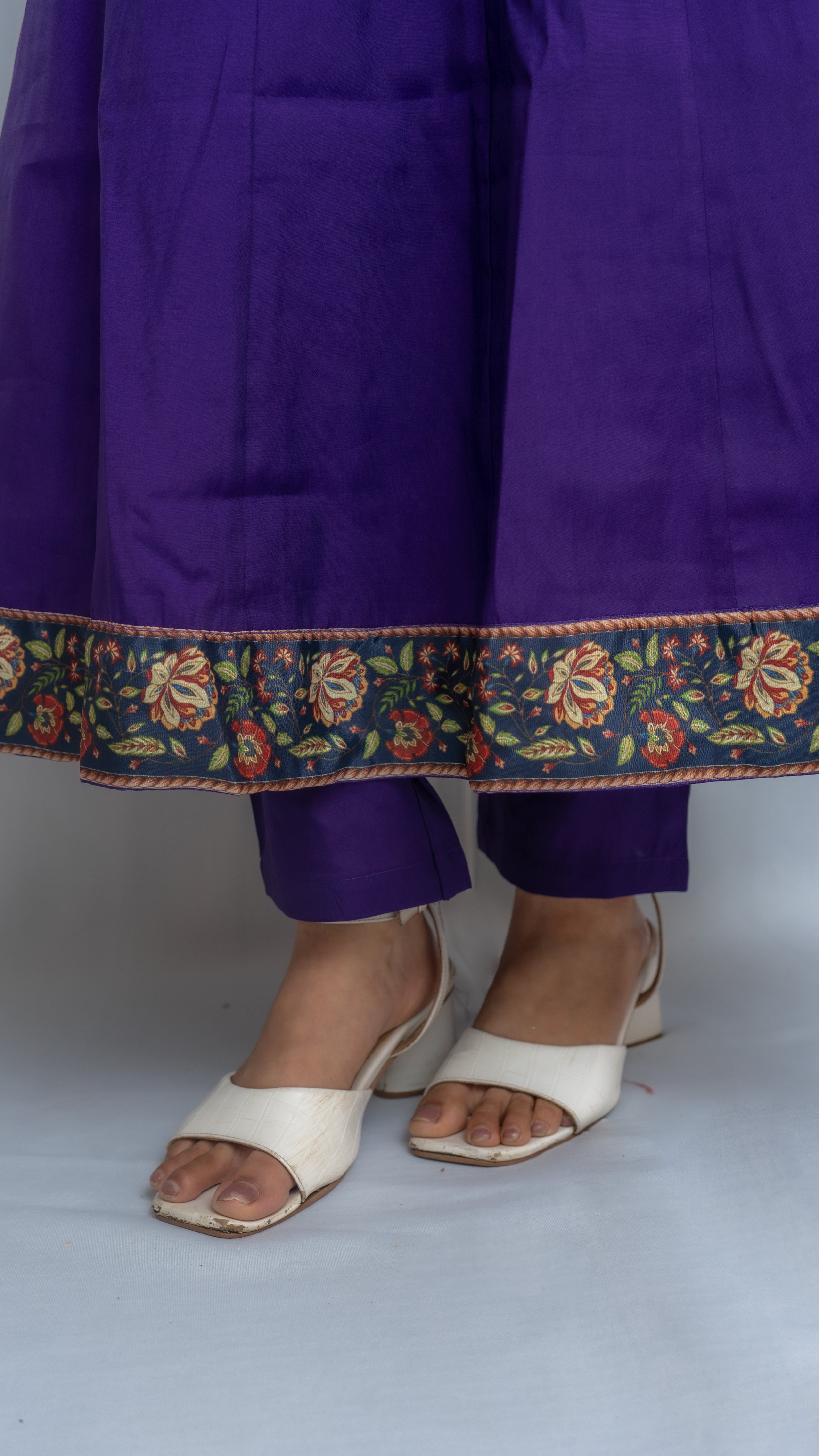 Chandani Full Border Anarkali Set (Purple) Lavanya By Deepali
