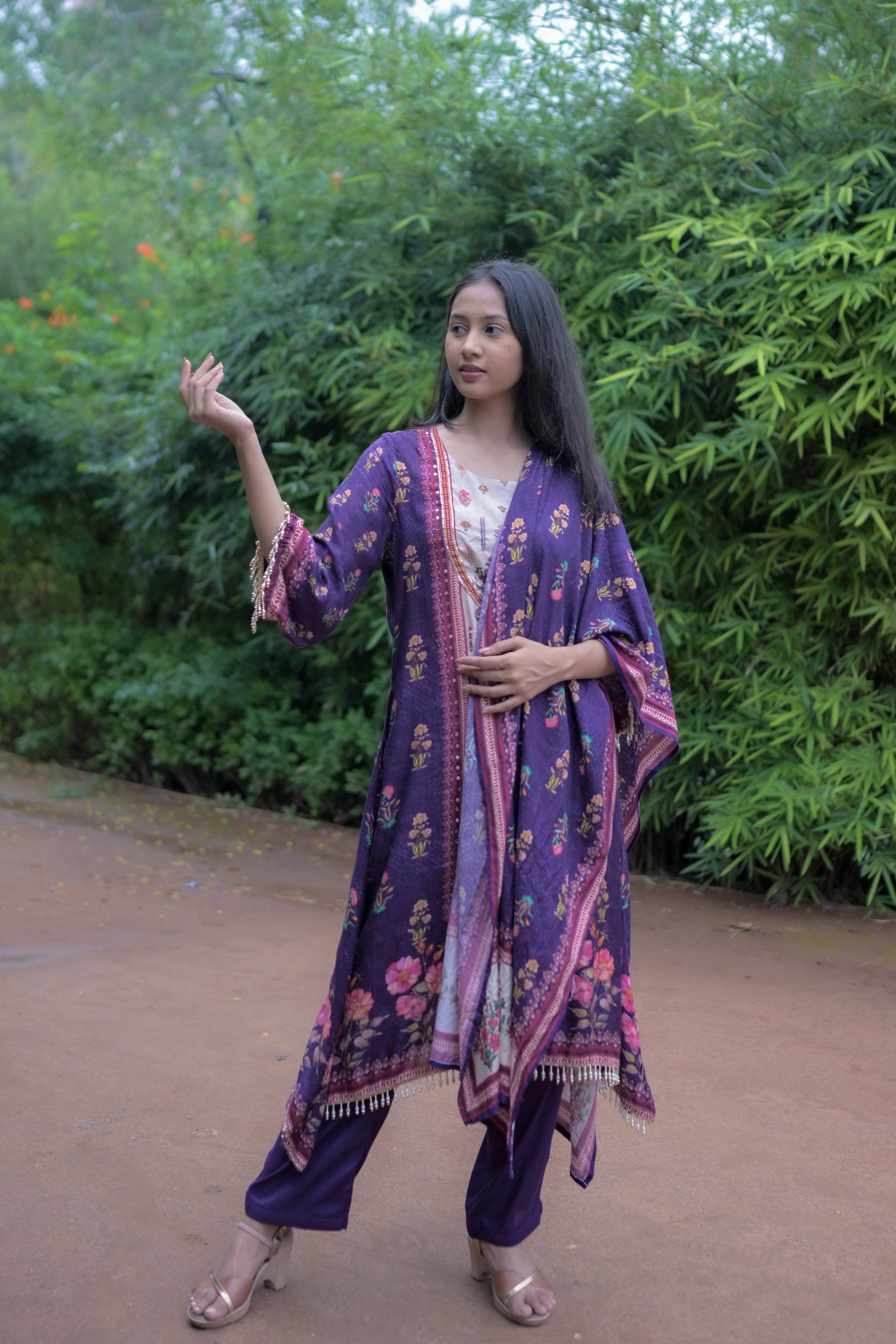 Riya Purple Kurta Set