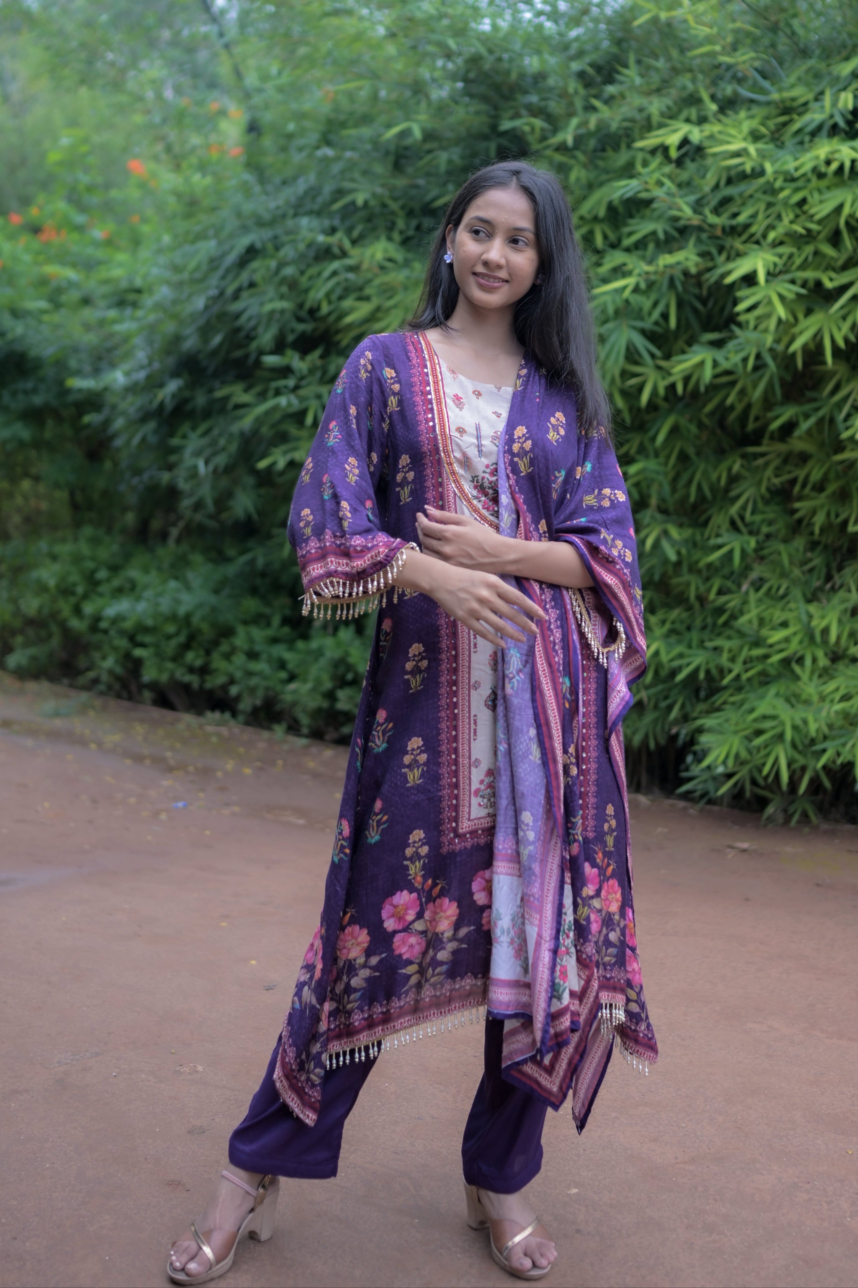 Riya Purple Kurta Set