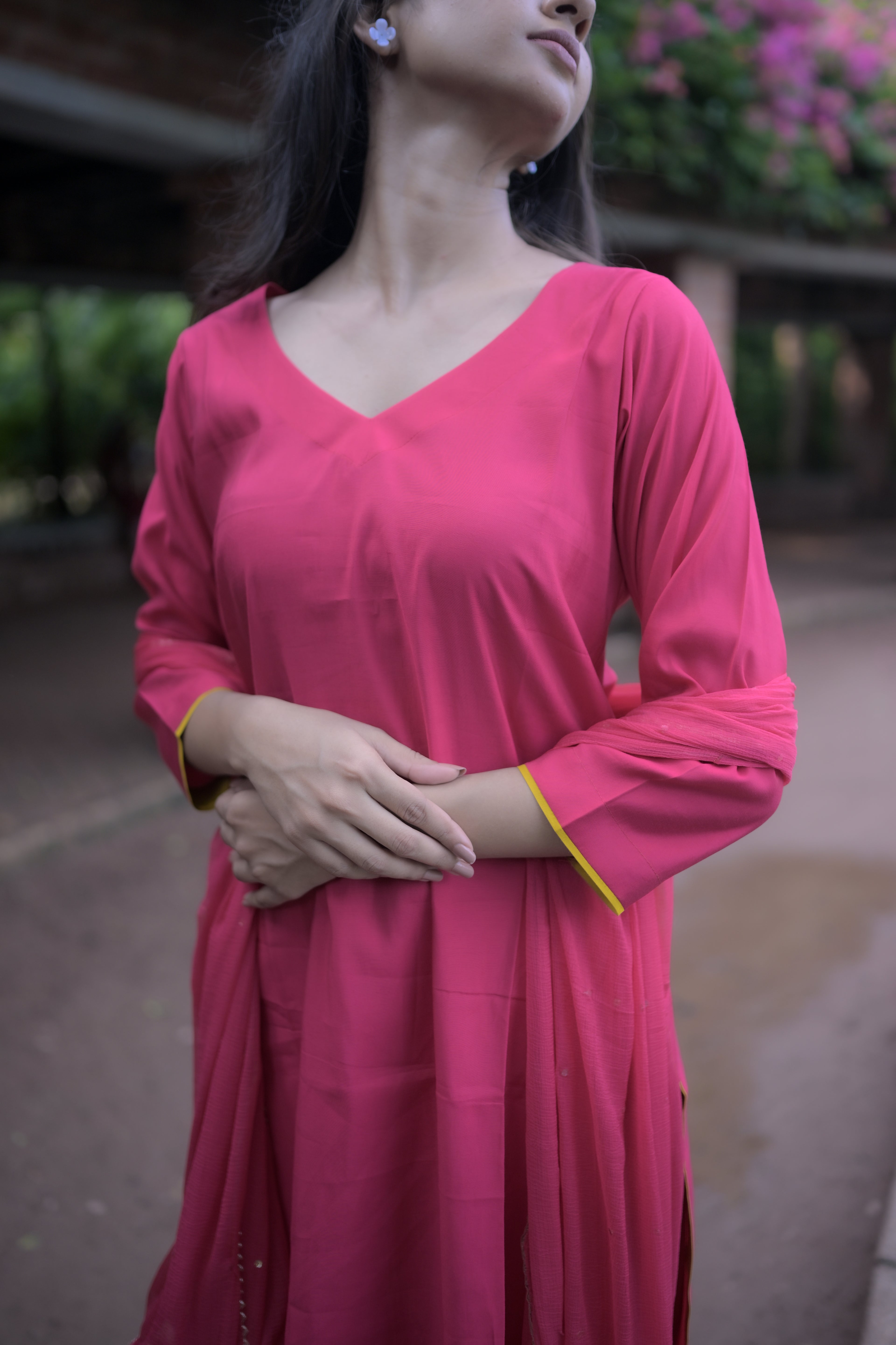 Timeless silk kurta set (Pink)