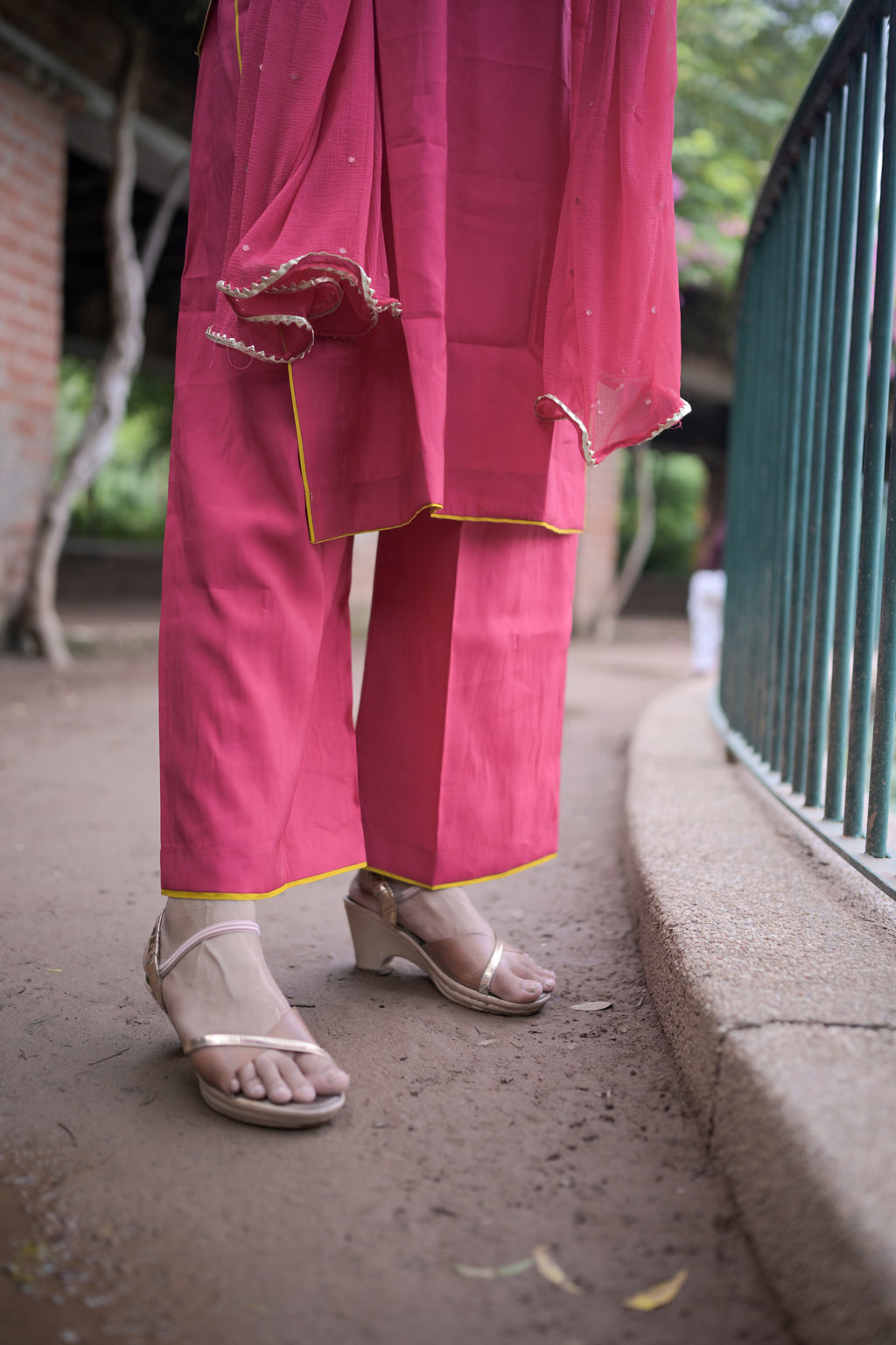 Timeless silk kurta set (Pink)
