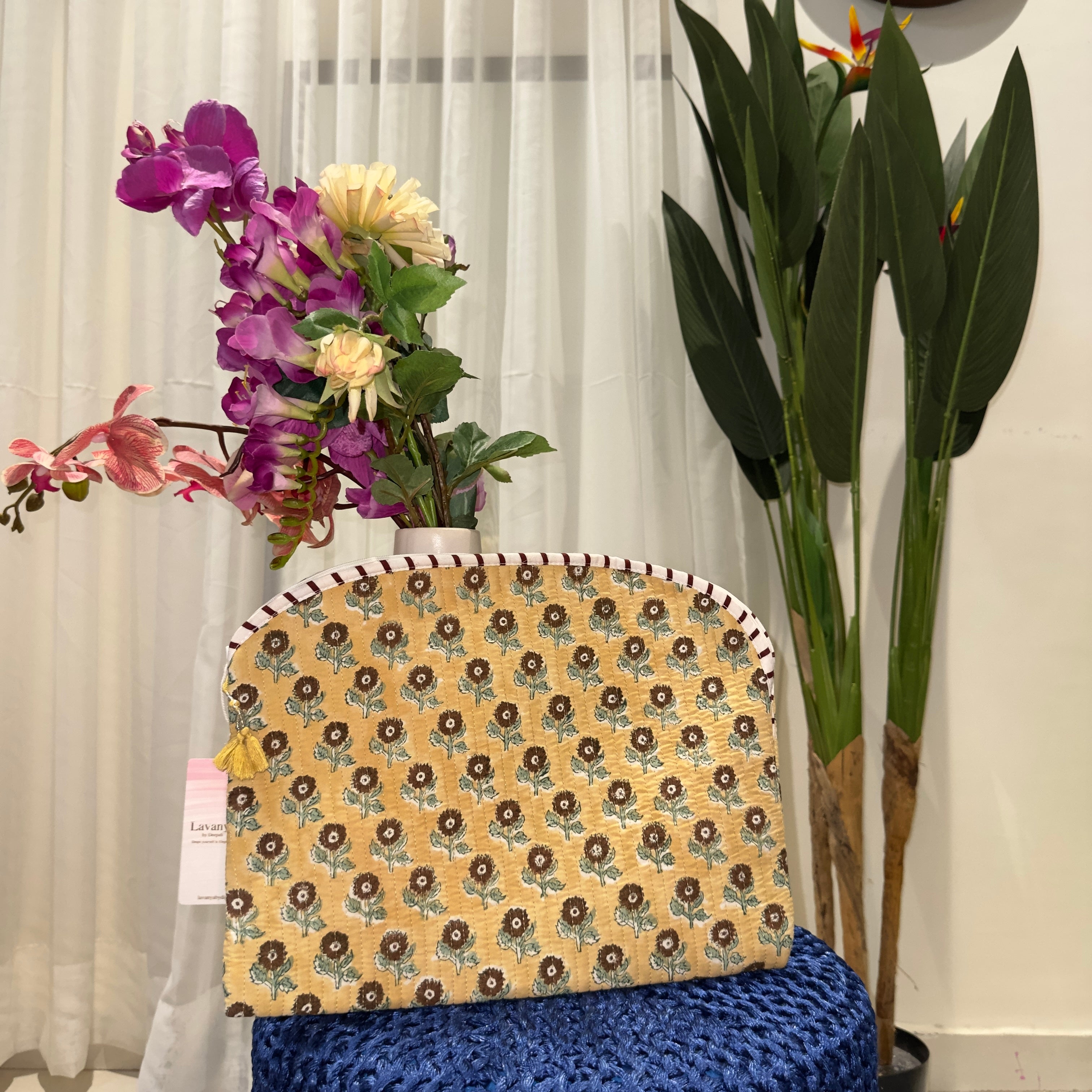 Hand-Printed Laptop Sleeves (Yellow)