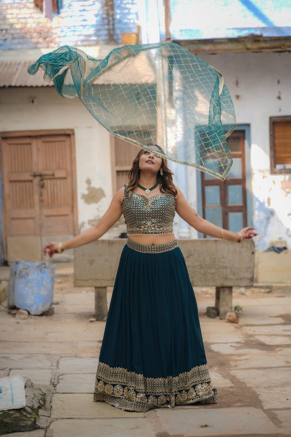 Flared Georgette Lehenga Set (Only One left)