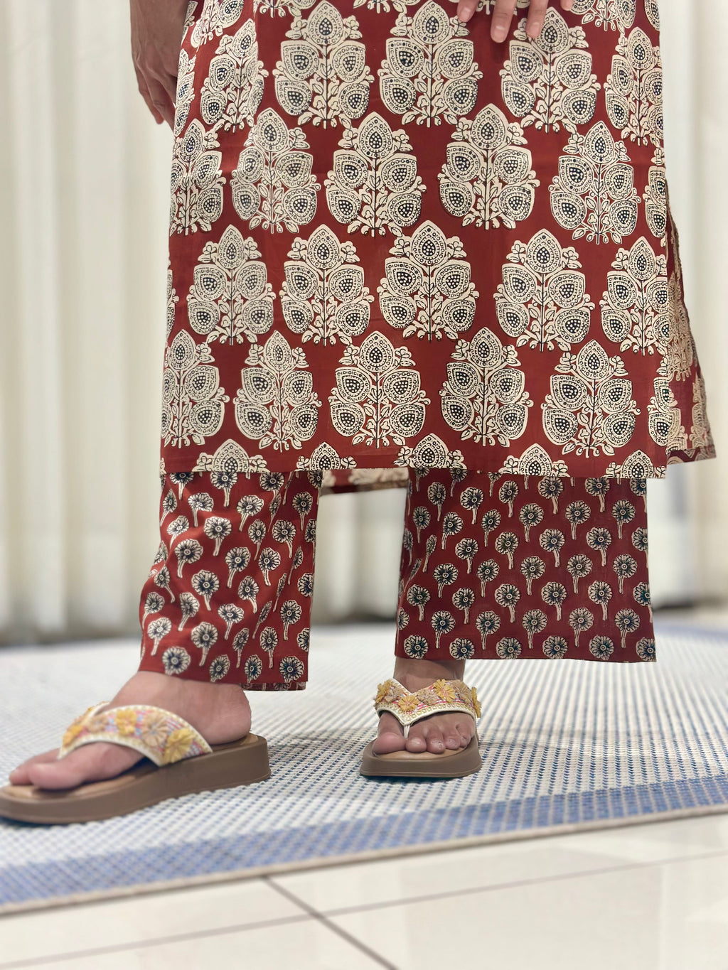 Heer Maroon Cotton Kurta Set