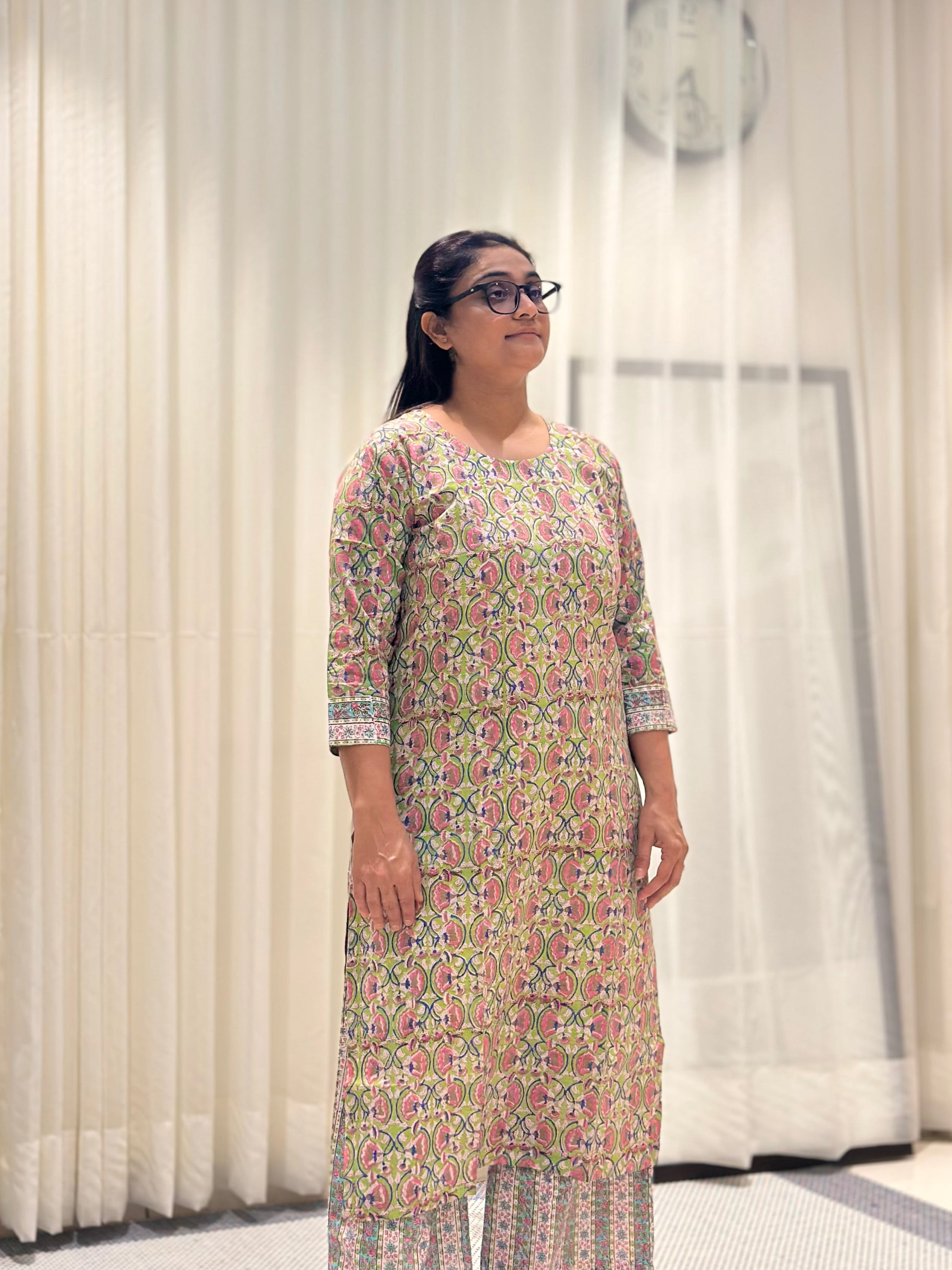 Heer Kurta Set (Green)